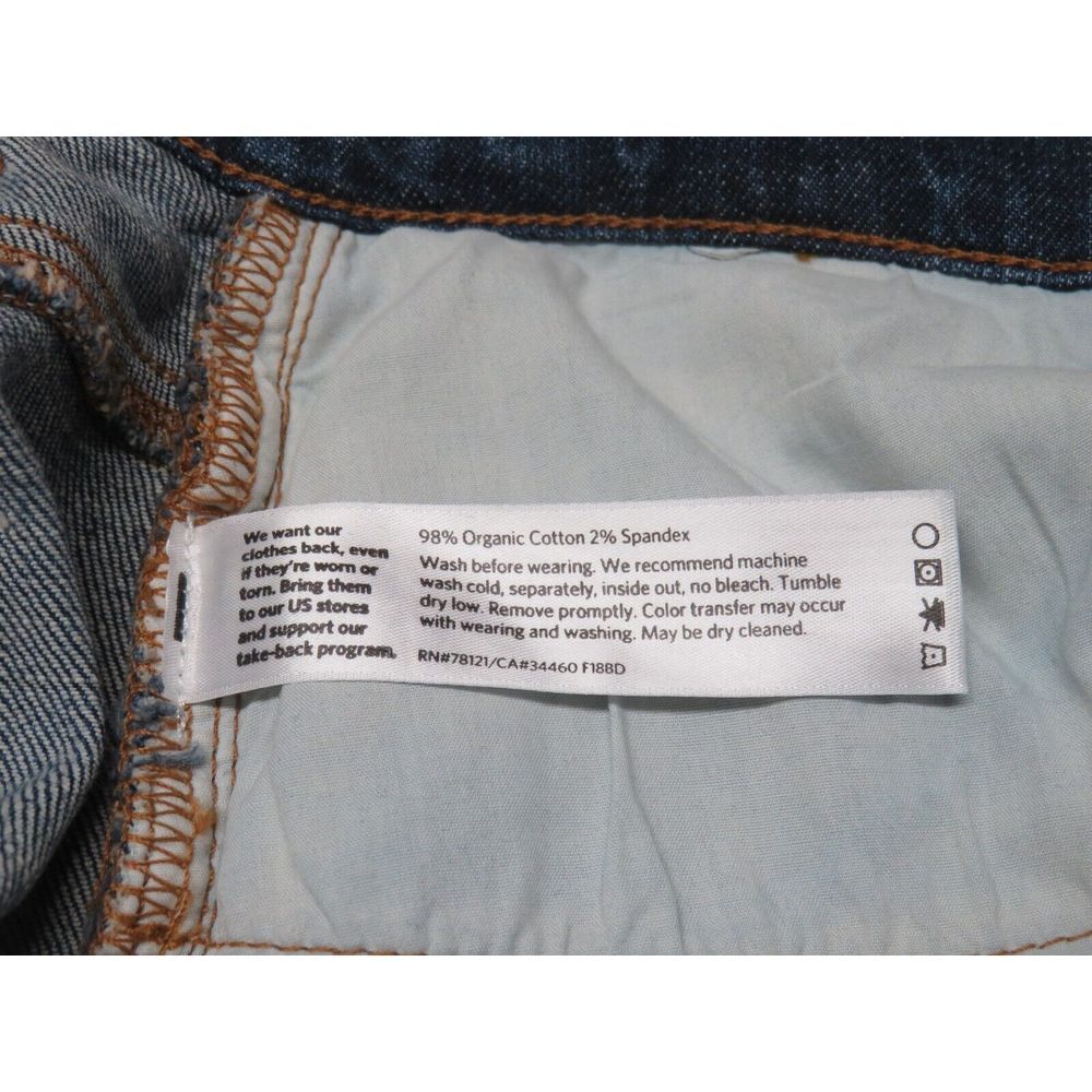 Womens‎ Eileen Fisher Jeans Size 2 Made in USA Blue Cotton Cropped Capri 28x27 - Picture 8 of 11